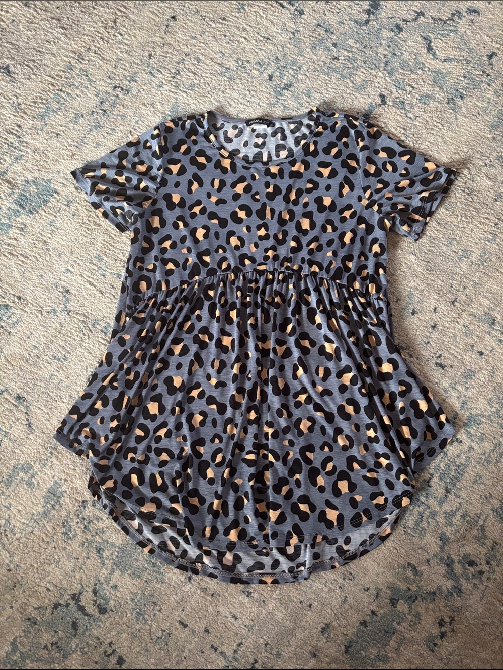 Leopard print peplum shirt